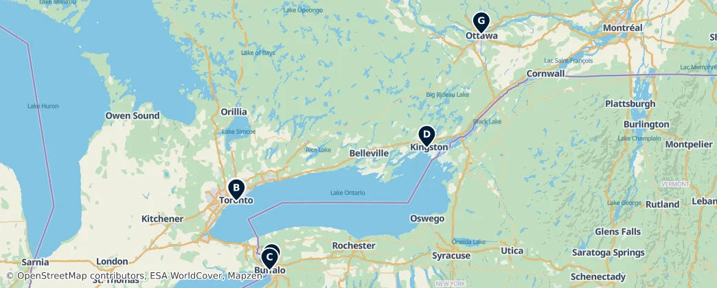 Map of Ontario
