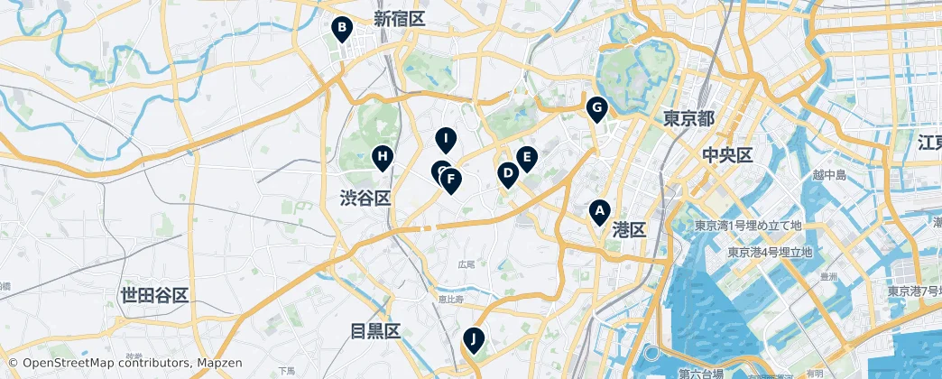 Map of Shibuya