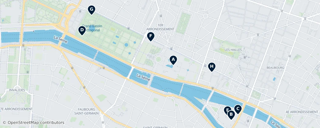 Map of 1st Arrondissement