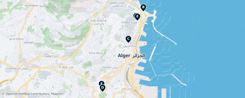 Map of Algiers Centre