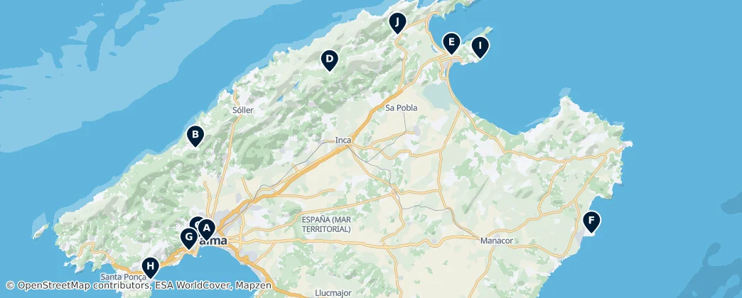 Map of Balearic Islands