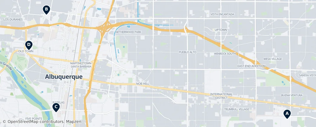 Map of Bernalillo