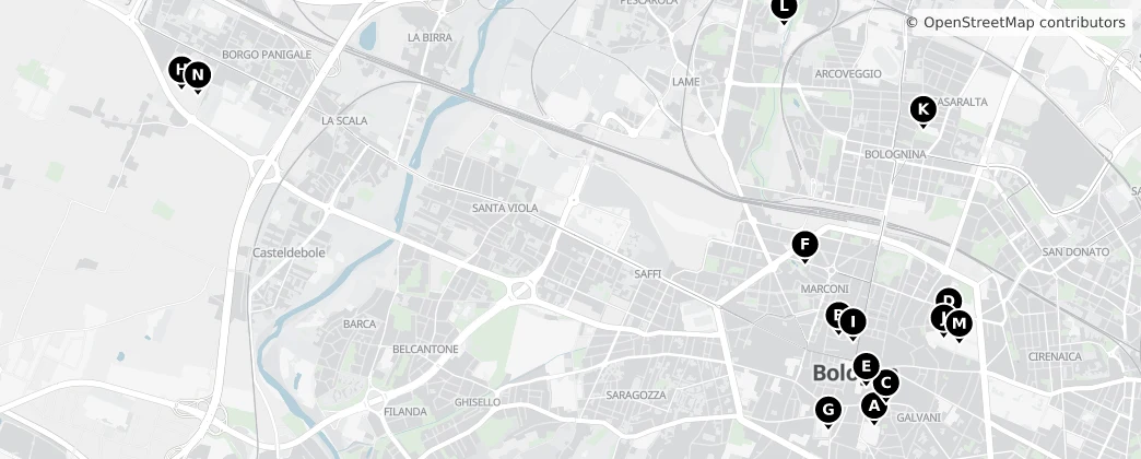 Map of Bologna