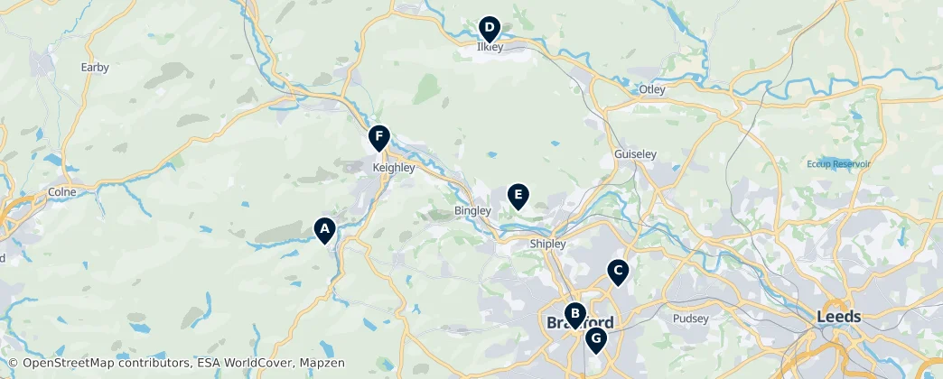 Map of Bradford