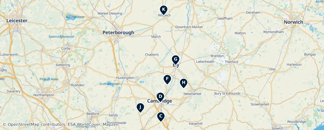 Map of Cambridgeshire