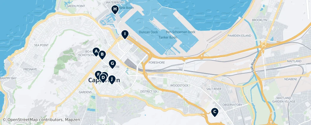 Map of Cape Town