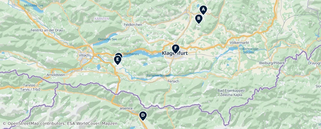 Map of Carinthia