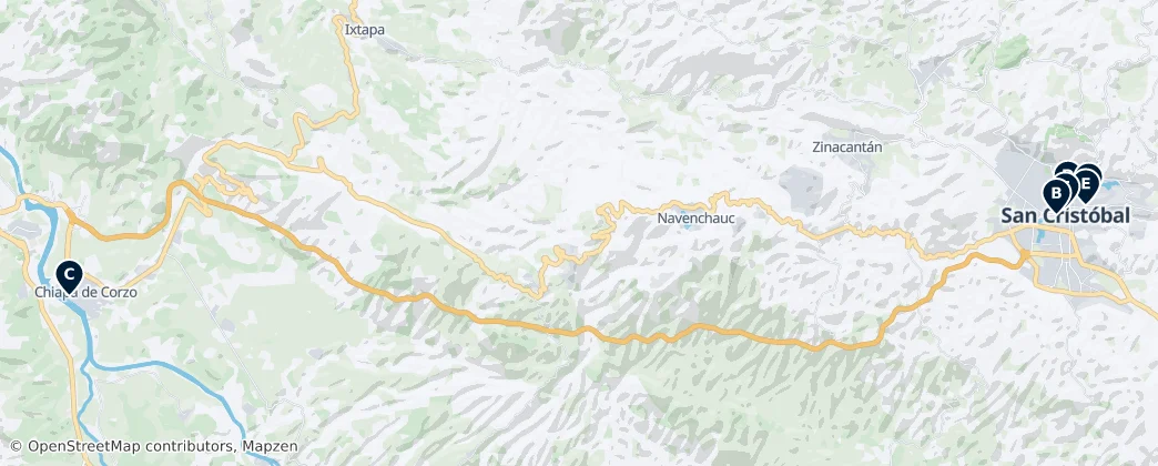 Map of Chiapas