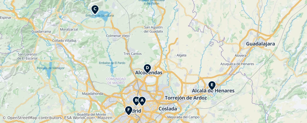 Map of Community of Madrid