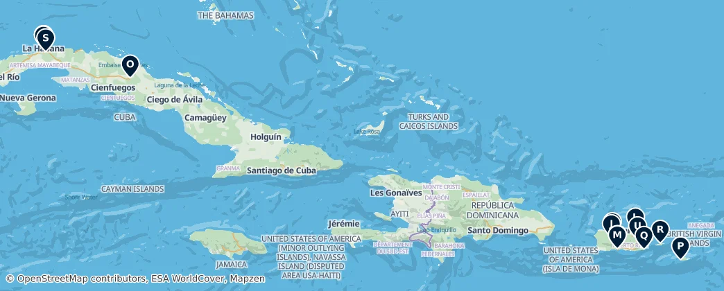 Map of Cuba