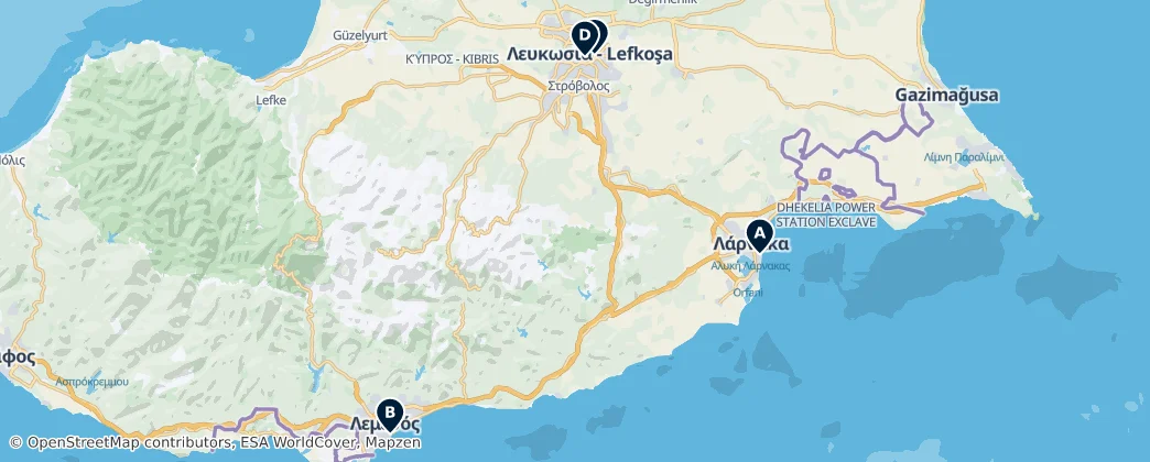 Map of Cyprus