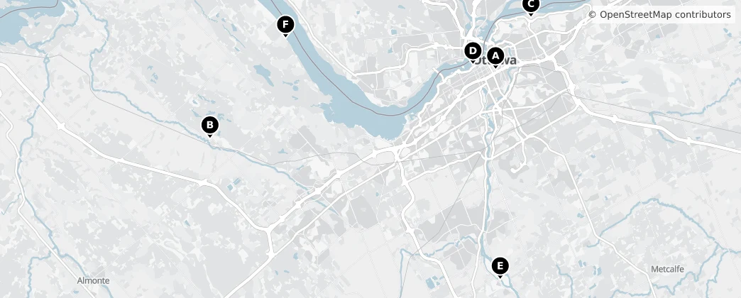Map of Eastern Ontario