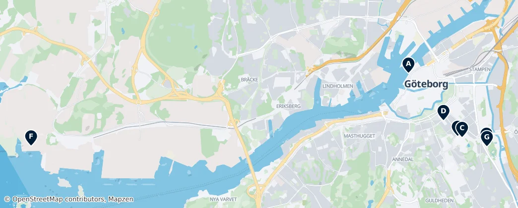 Map of Gothenburg Municipality