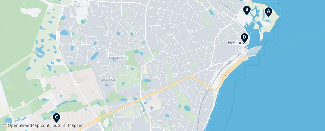 Map of Helsingør Municipality