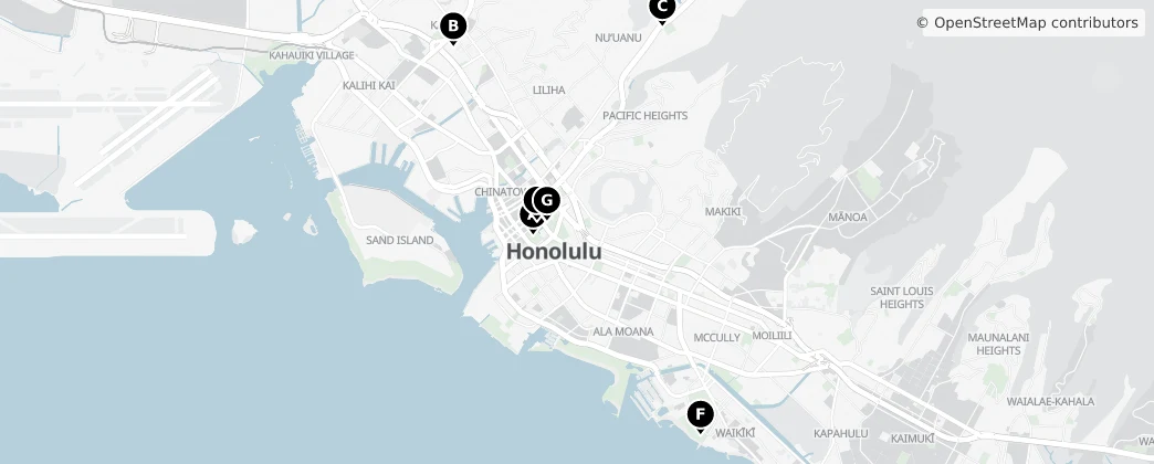 Map of Honolulu