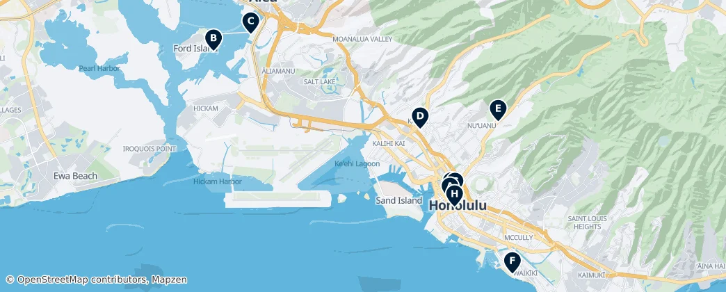 Map of Honolulu