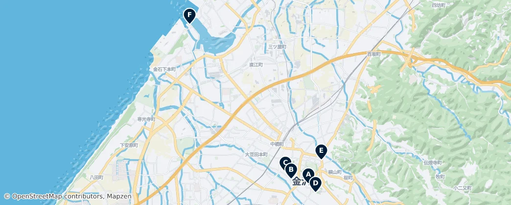 Map of Ishikawa Prefecture