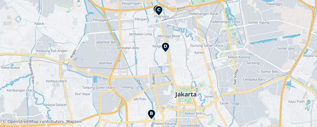 Map of West Jakarta