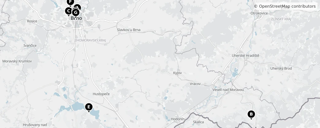Map of South Moravian Region