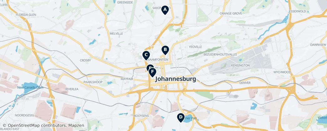 Map of Johannesburg