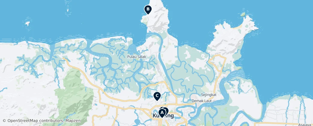 Map of Kuching Division
