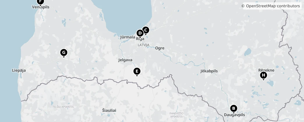Map of Latvia
