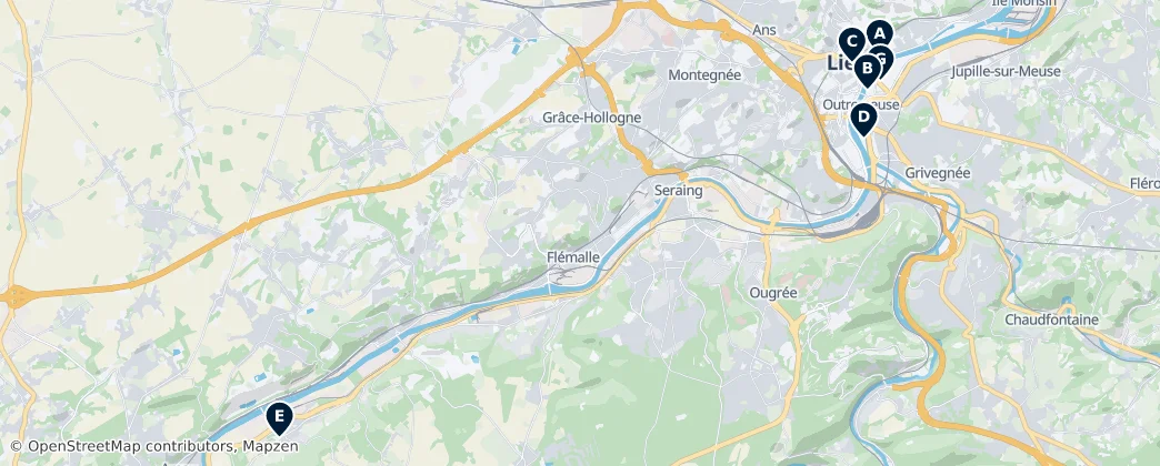 Map of Liège (Communauté française)