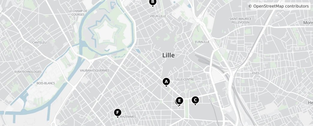 Map of Lille