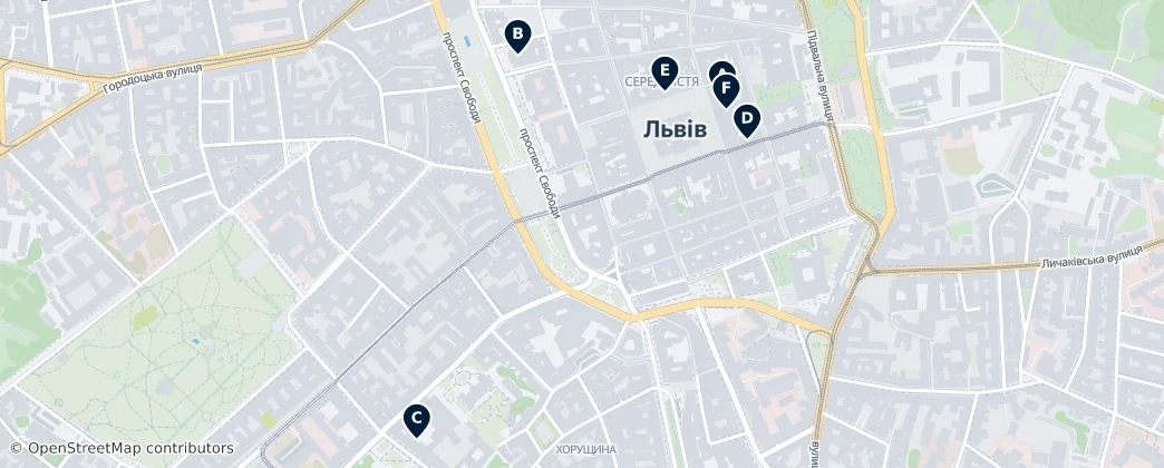 Map of Lviv
