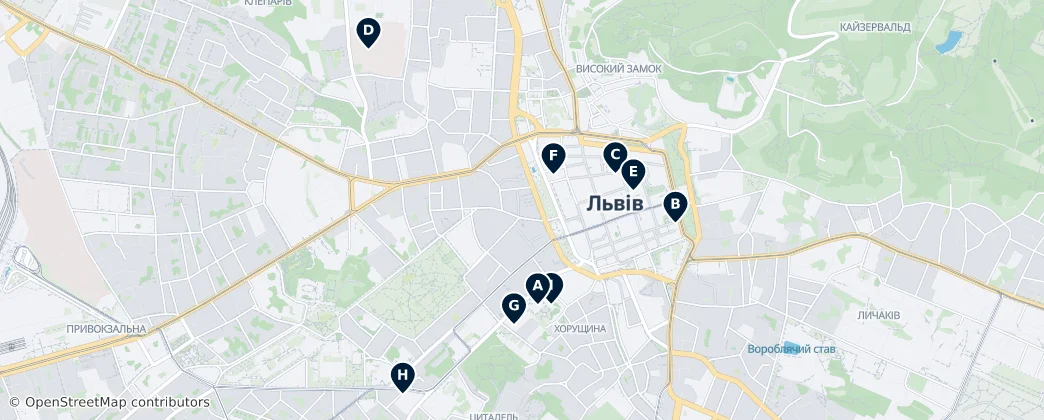 Map of Lviv