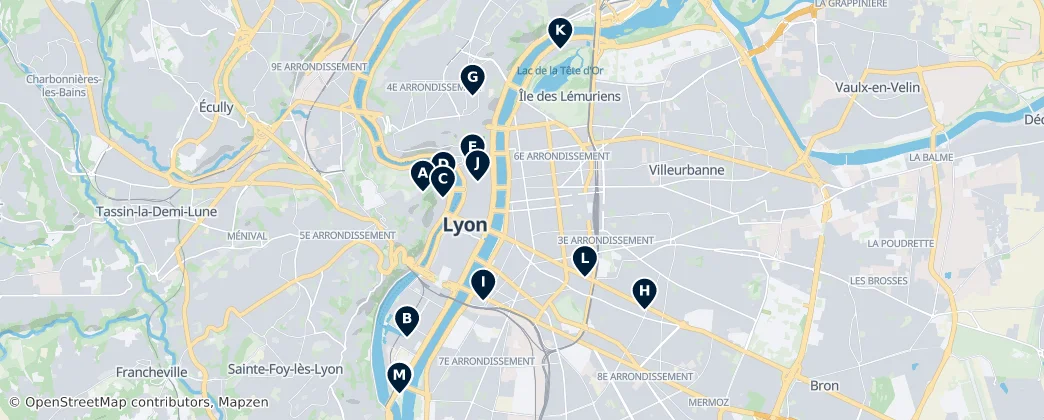 Map of Lyon