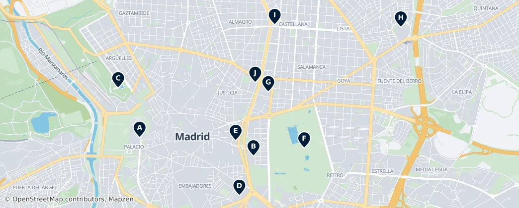 Map of Madrid