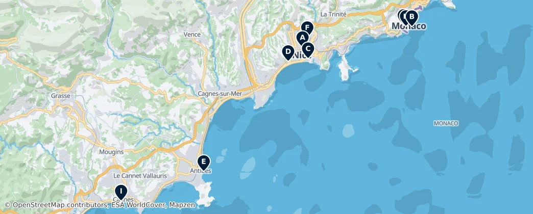 Map of Maritime Alps