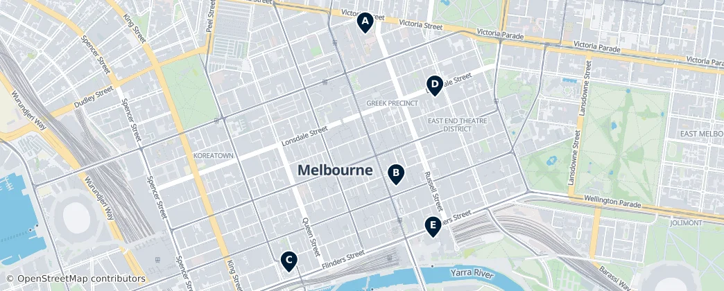 Map of Melbourne
