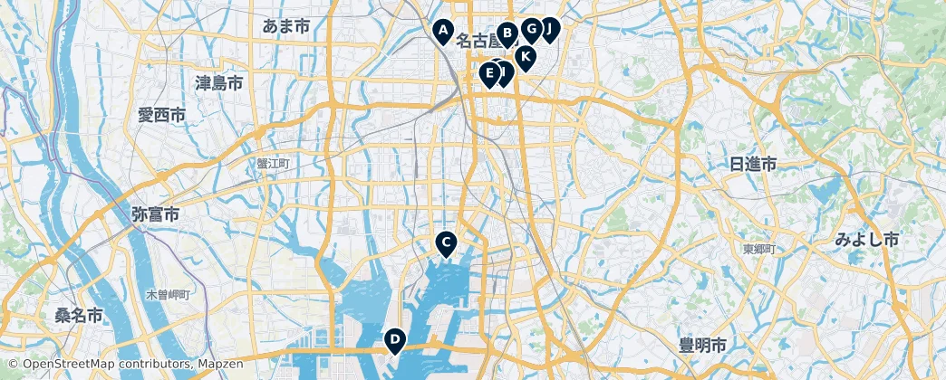 Map of Nagoya