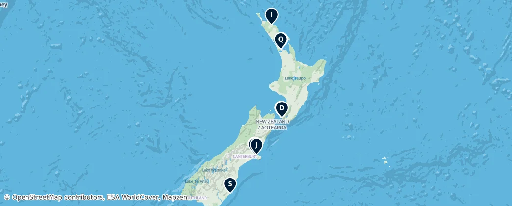 Map of New Zealand