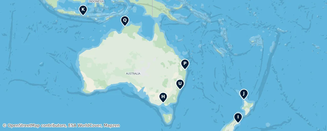 Map of Oceania