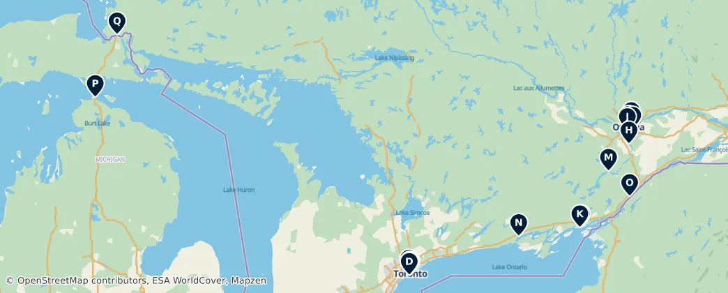 Map of Ontario