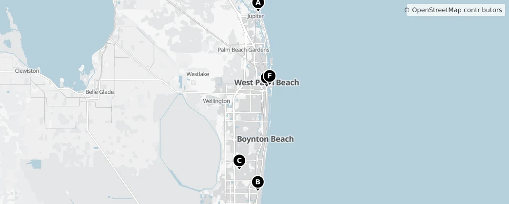 Map of Palm Beach