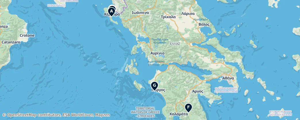 Map of Decentralized Administration of Peloponnese, Western Greece and the Ionian