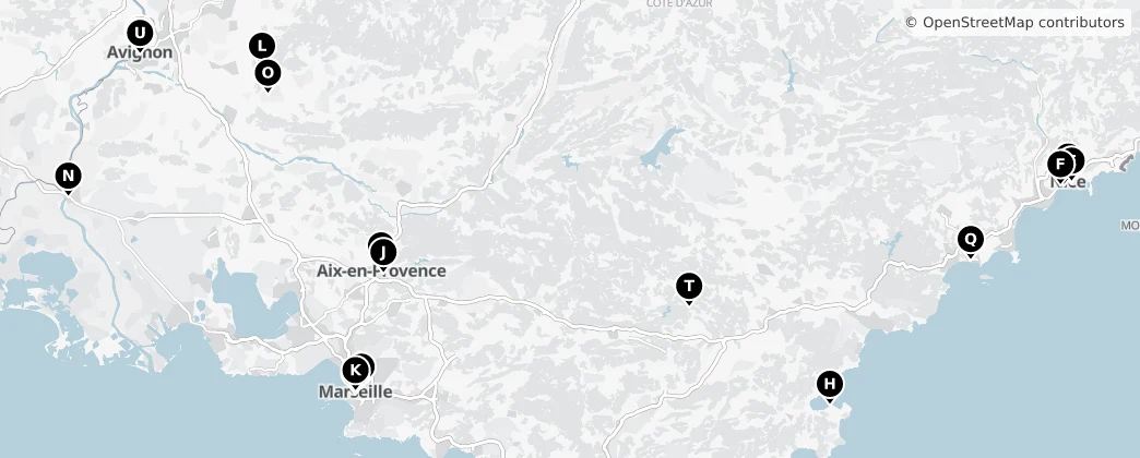 Map of Provence-Alpes-Côte d'Azur