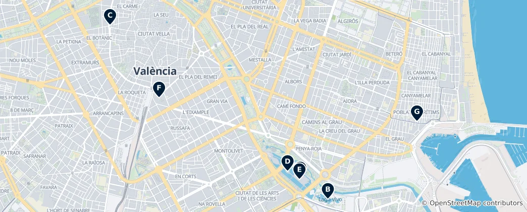 Map of Valencia