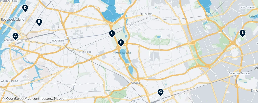 Map of Queens