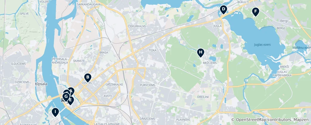 Map of Riga