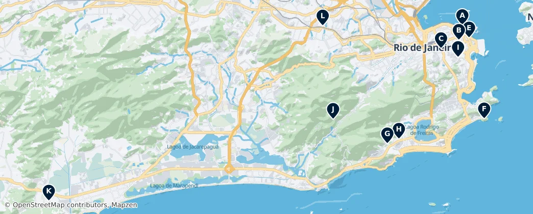Map of Rio de Janeiro