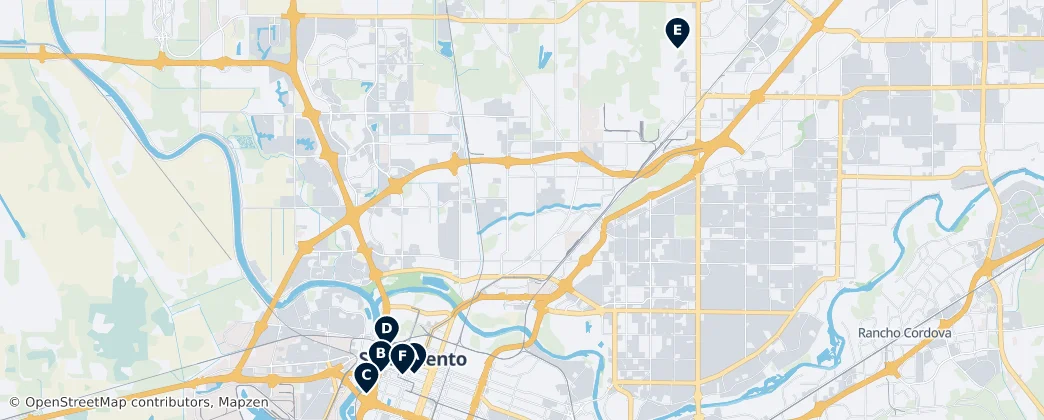 Map of Sacramento