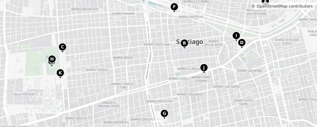 Map of Santiago