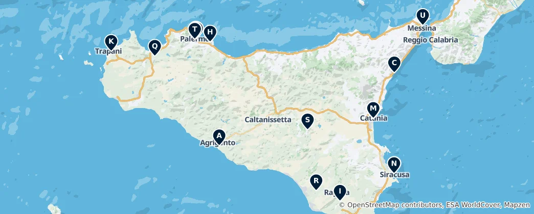 Map of Sicily