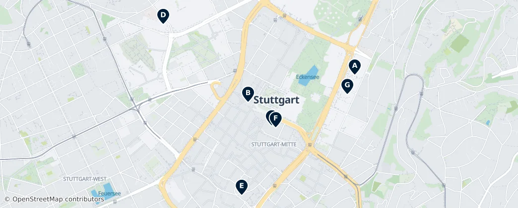 Map of Stuttgart-Center