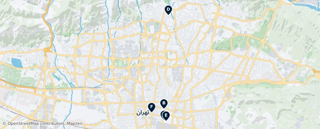 Map of Tehran Province